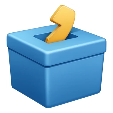 Blue box with a blue check in side sticker