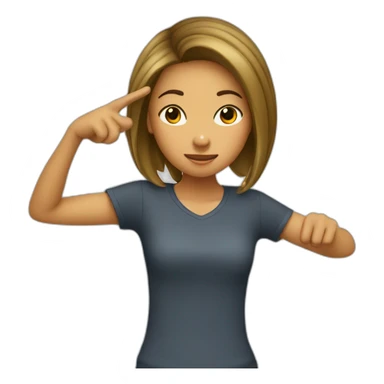 Fille qui fait un dab sticker