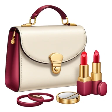 stylish handbag with accessories sticker