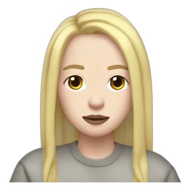 Billie Eilish with blond hair sticker