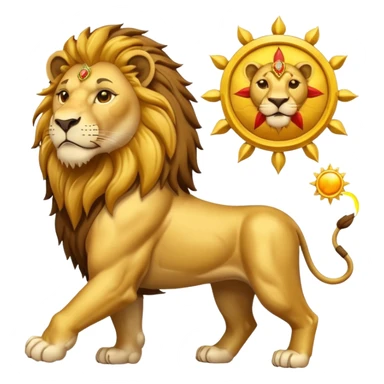 Sun and lion with map of Iran sticker