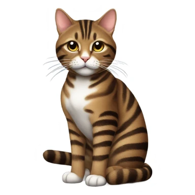 brown tabby cat smoking a cigarette  sticker