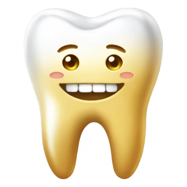 I want to make a tooth with a golden tooth and a smile  sticker