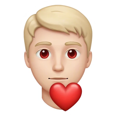 white man showing heart sticker