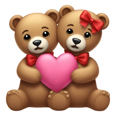 2 Valentine day bears sticker