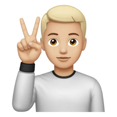 a Yvl flashy hand sign sticker