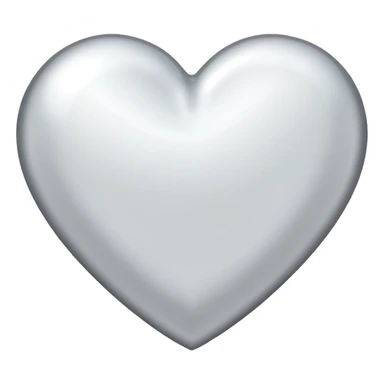white metallic heart sticker
