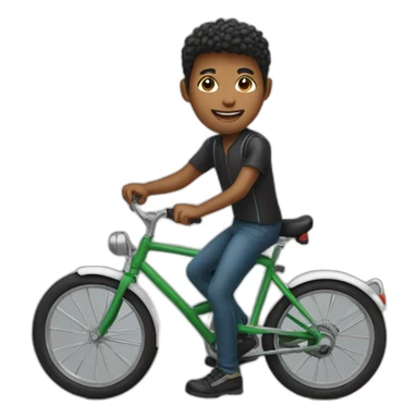 young man on bike sticker