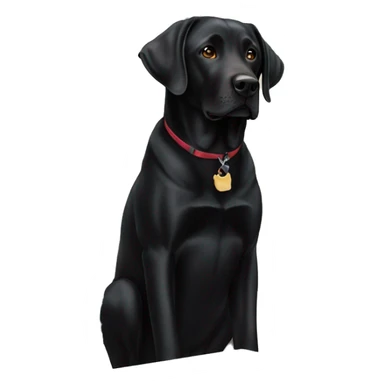 Black lab pooping in kitchen sticker
