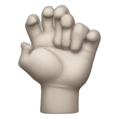 Chocked emoji with hands behind sticker