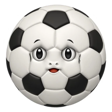 BALON DE FUTBOL CON CARAS ASOMBRO sticker