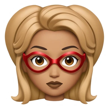 A memoji of Apple's styling with superhero woman's clothes sticker