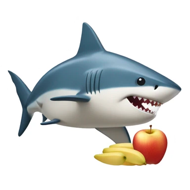 Requin avec un Panier de pommes  sticker