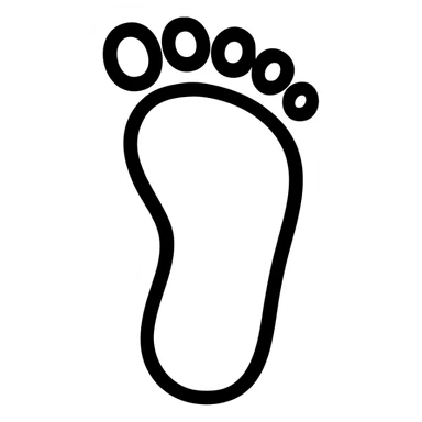 single footprint, simple and clear icon style sticker