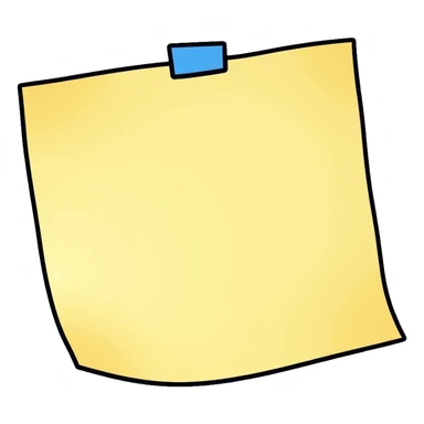 Blank sticky note, empty, no text or decoration sticker