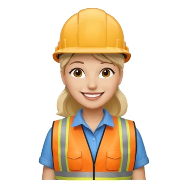 woman under construction sticker