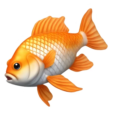 Orange coy fish sticker