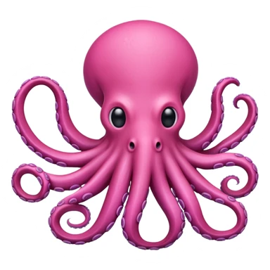 pink octopus, no eyes sticker