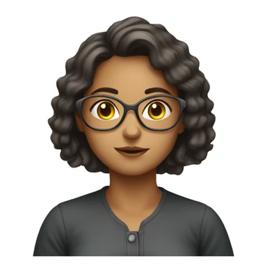 girl studying physics no glasses sticker