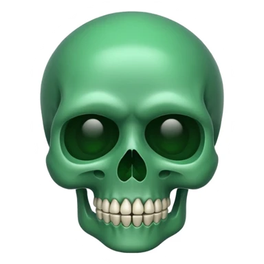 green skull emoji sticker