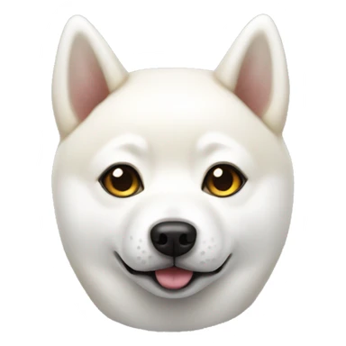Small white shiba inu  sticker