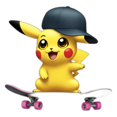 pikachu making skateboard sticker