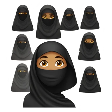A Sri Lankan woman wearing a black niqab sticker