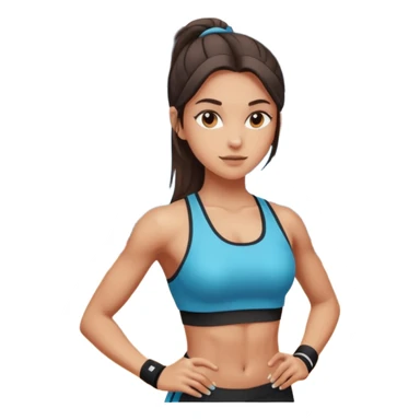 sport girl gym sticker