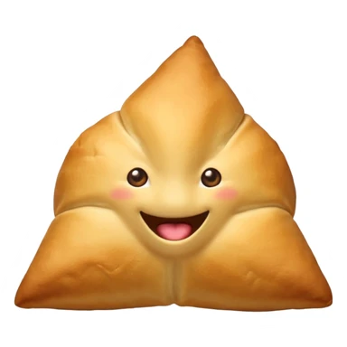 samosa with a bite taken sticker