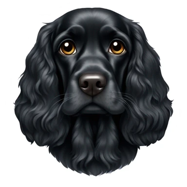 black english cocker spaniel sitting calmly sticker