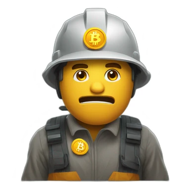 scared bitcoin miner sticker