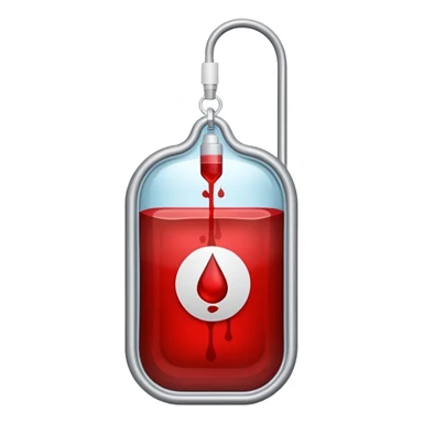 IV bag filled with blood sticker