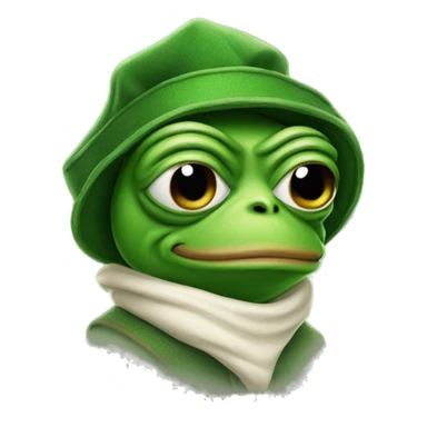 pepe frog in elf costume sticker