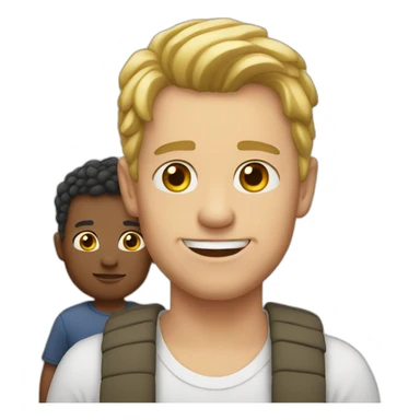 white-mon-dad-son sticker