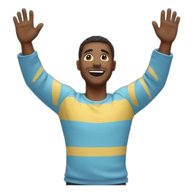 thanks the sky with the arms open sticker