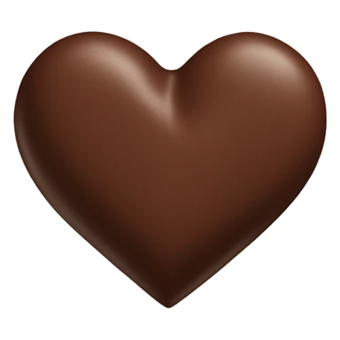 Chocolate brown heart sticker