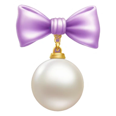  Pearl necklace with bow sticker