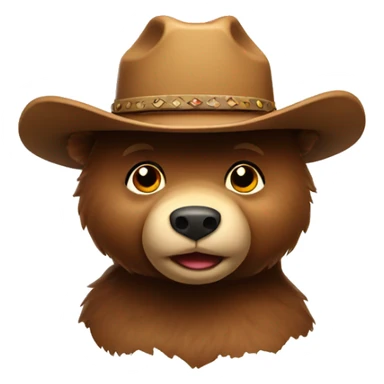 Loving Bear with cowboy hat sticker
