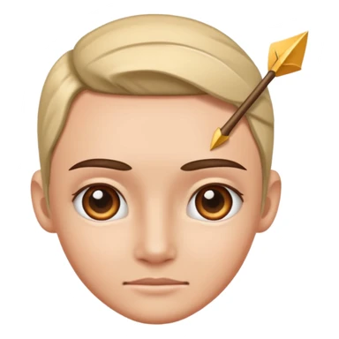 forhead with an arrow symbol in the center sticker