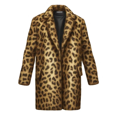 photorealistic Yves Salomon Leopard-Print Coat sticker