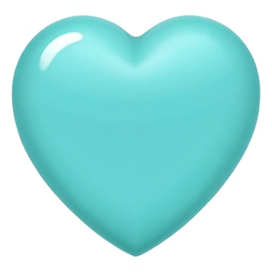 Tiffany color heart sticker