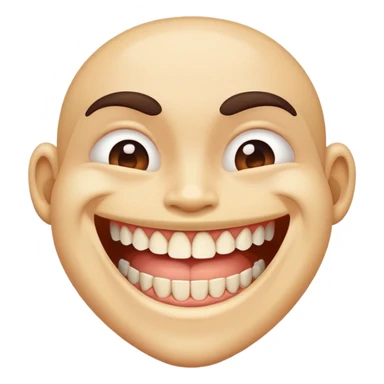 Smile with messed up teeth sticker