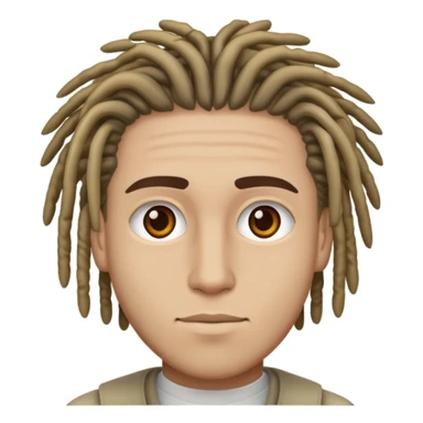 Light tone man with short dreads sticker