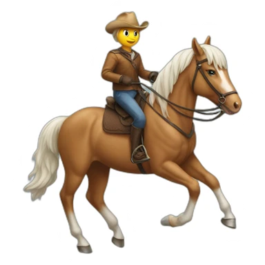 cat riding a horse sticker