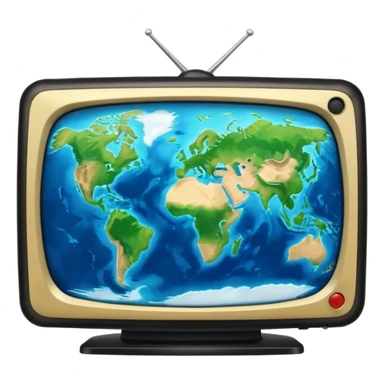 Tv with an earth sticker