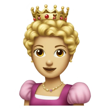 Create an emoji which is a playing queen card emoji with a pretty emoji girl on the inside  sticker
