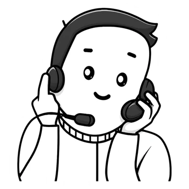 person talking on a phone call sticker