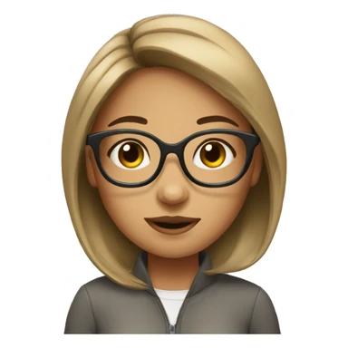 Memogi girl with specs sticker