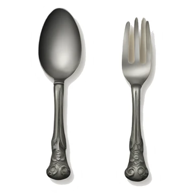 antique cutlery sticker