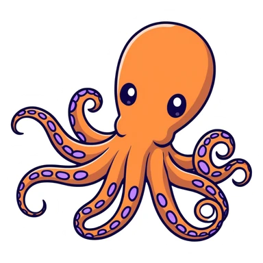 Psychedelic octopus  sticker